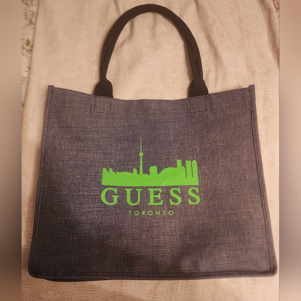 Guess denim tote bag